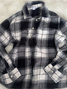 Old Navy The Boyfriend Plaid Button-Up Shirt Sz: M
